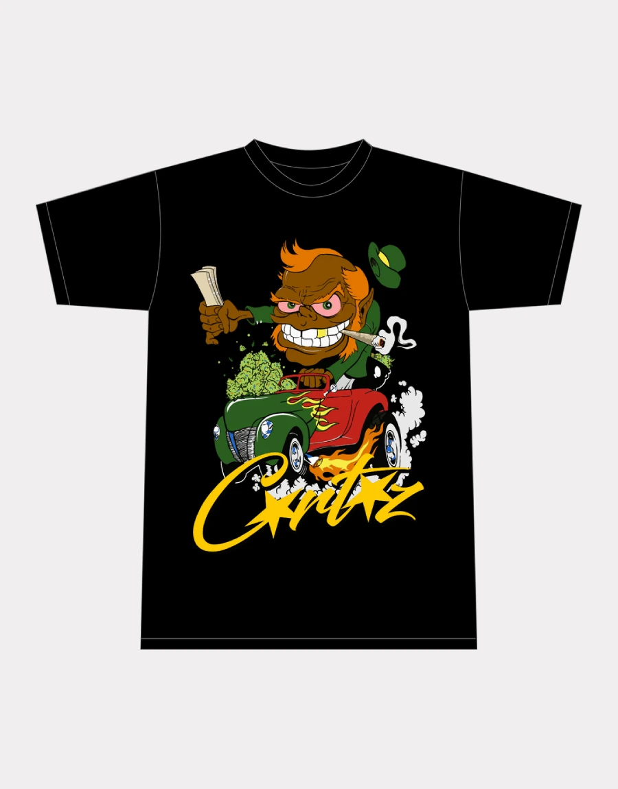 Leprechaun T-shirt Black By Corteiz
