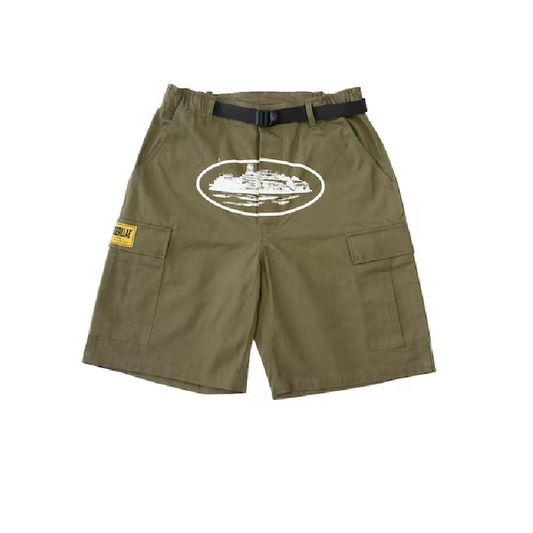 Cargo Shorts Khaki Green By Corteiz