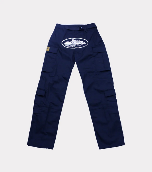 Guerillaz Cargo Pants Navy By Corteiz