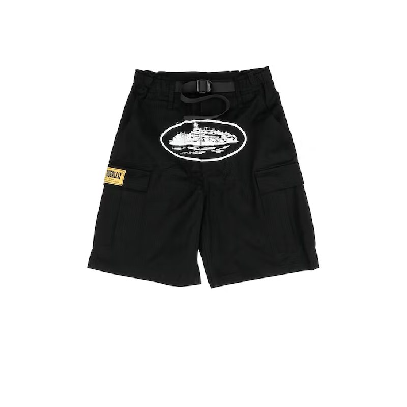 Guerillaz 21′ Cargo Shorts Black By Corteiz