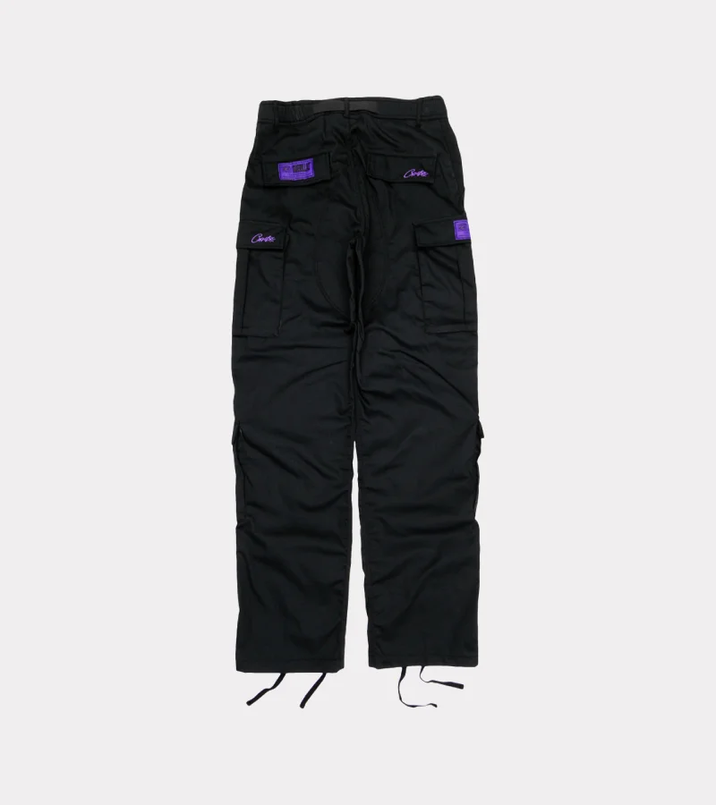 Guerillaz Cargos Black/Purple By Corteiz