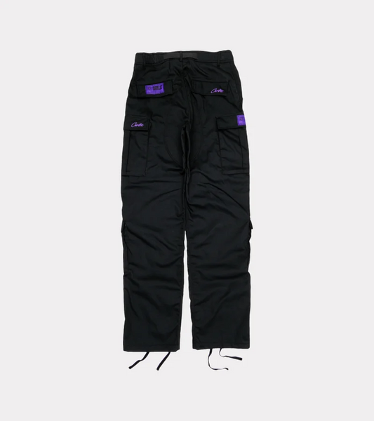 Guerillaz Cargos Black/Purple By Corteiz