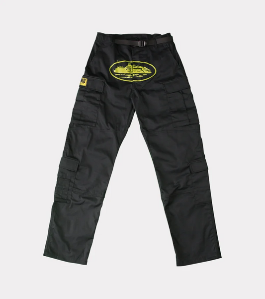 Guerillaz Cargos Black/Yellow By Corteiz
