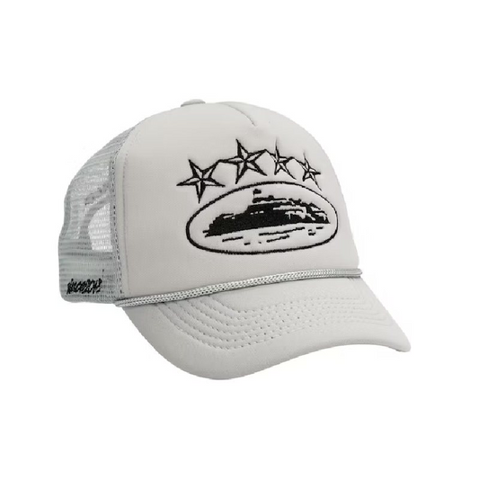 4Starz Alcatraz Trucker Hat Grey by Corteiz